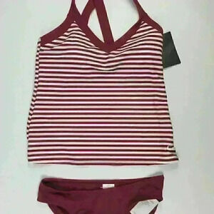 NEW! Nike Womens S Striped Racerback Swim Set NWT $96